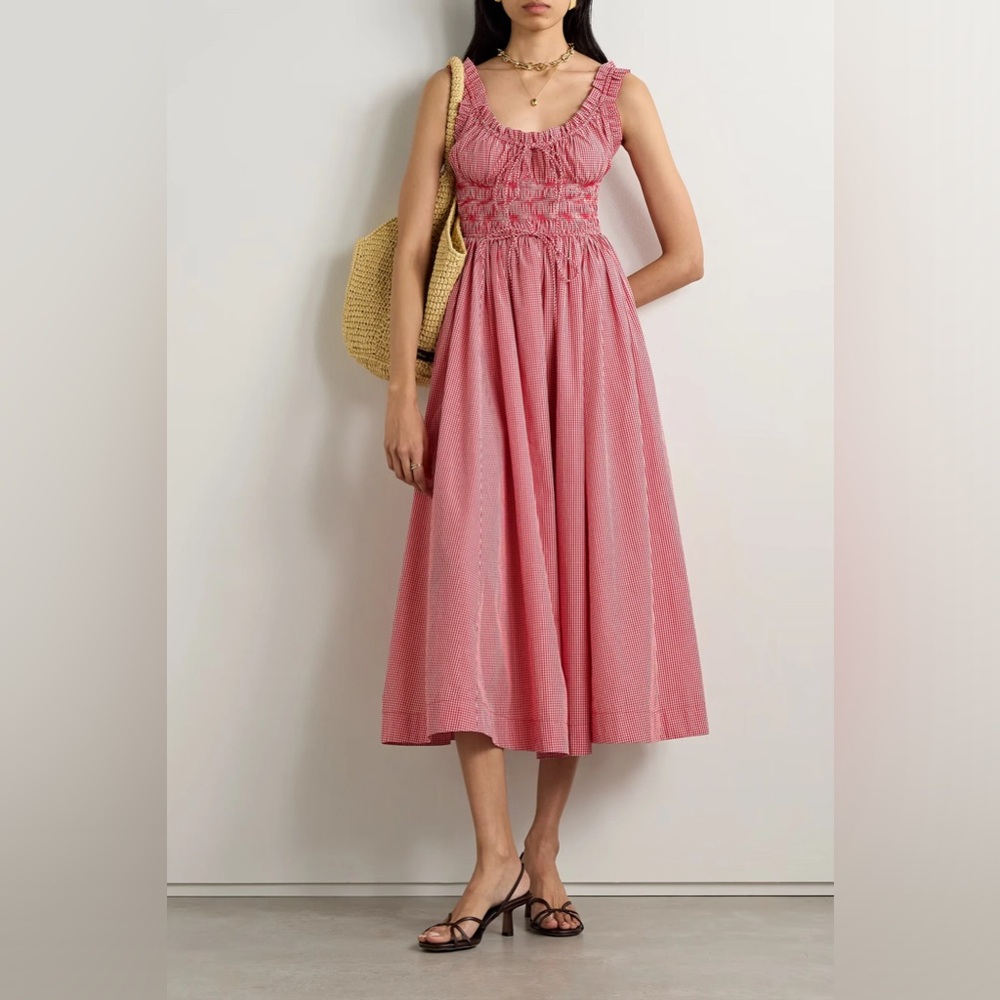 Doen Emmaretta dress red gingham xxs